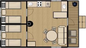 Фото номера Коттедж эконом-класса с видом на озеро Дома для отпуска Hinders Cottages г. Науво 4