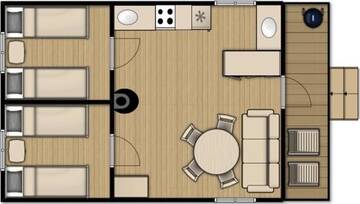Фото номера Коттедж эконом-класса с видом на озеро Дома для отпуска Hinders Cottages г. Науво 24